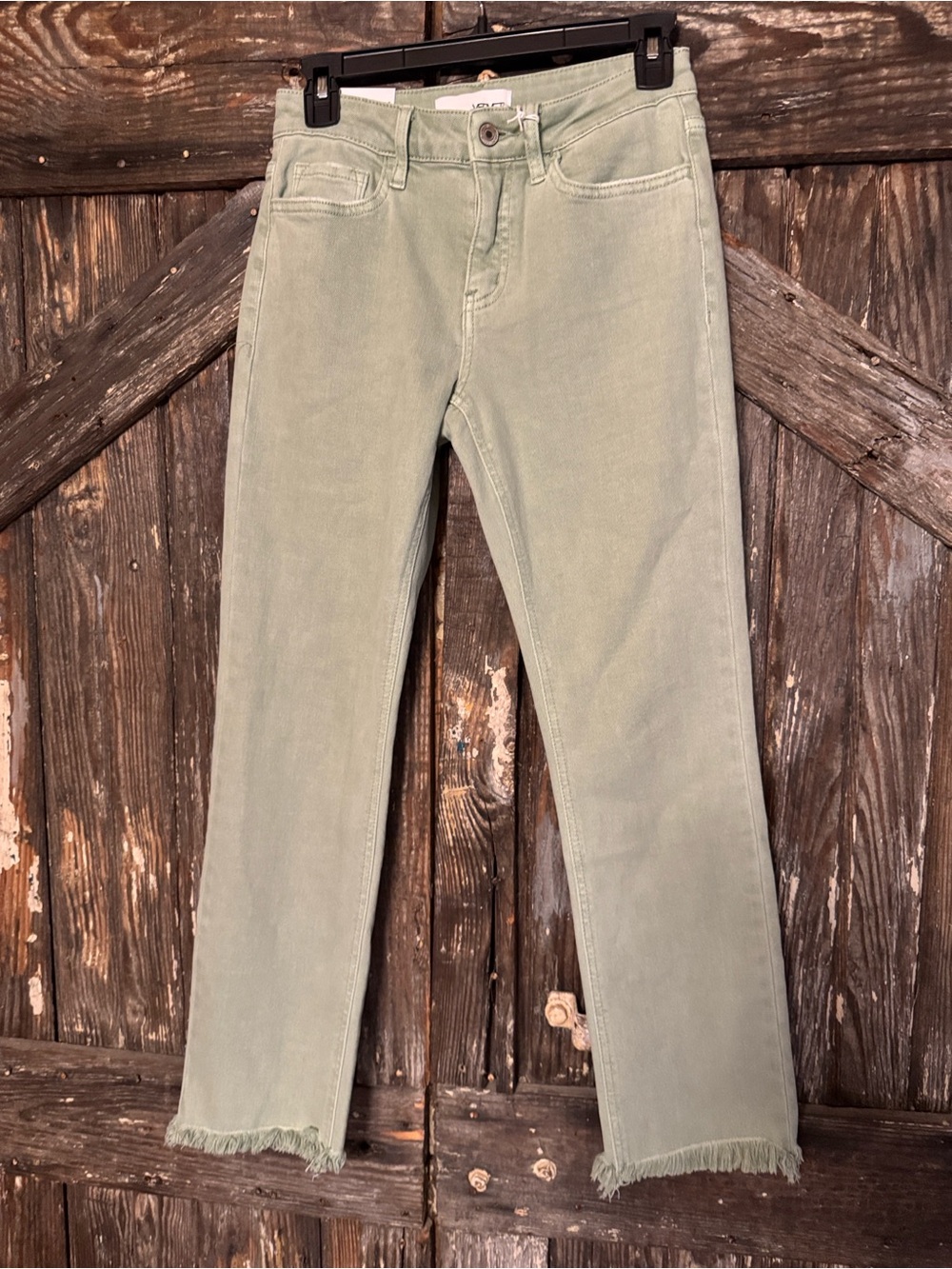 VERVET BY FLYING MONKEY Mid-Rise Carlene Jeans in Sage Green